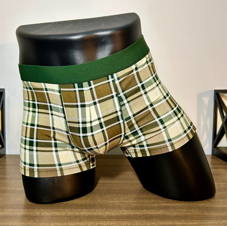 Green Plaid Trunks