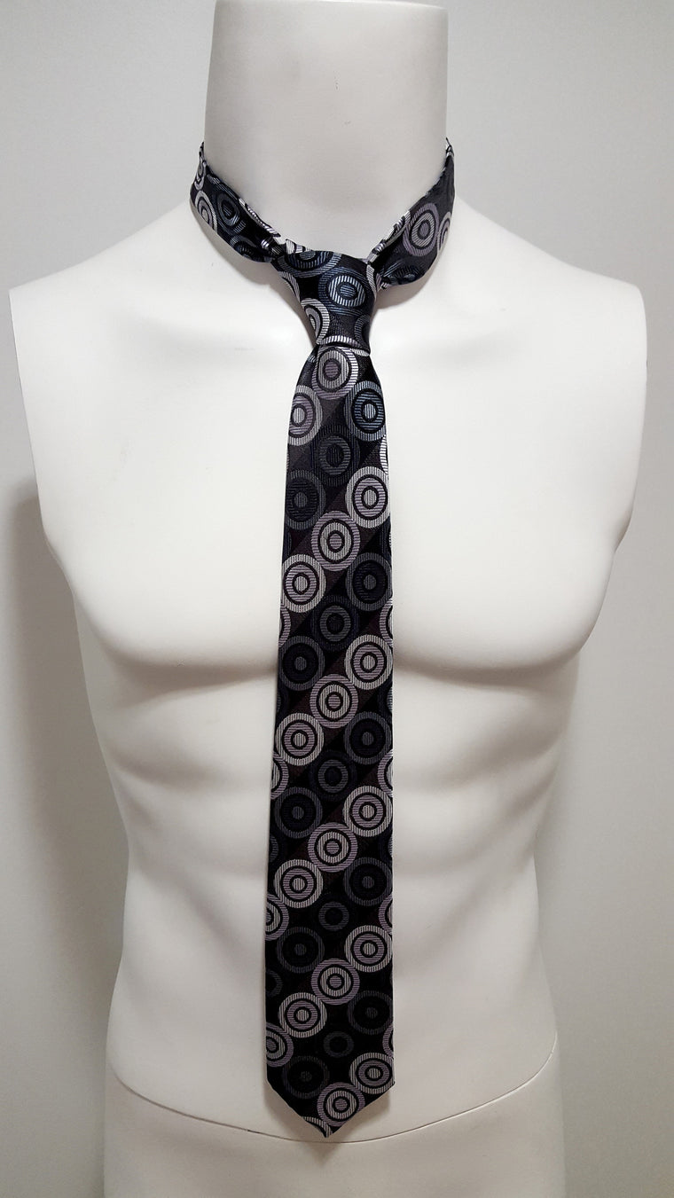 Grey Circles Necktie